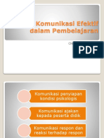 Praktek Komunikasi Efektif Dalam Pembelajaran