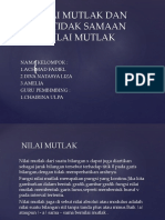 Nilai Mutlak Dan Pertidak Samaan Nilai Mutlak