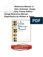 The Gregg Reference Manual A Manual of S PDF