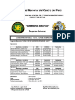 Segundo Informe de Proyección Social 