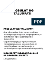 Pagsulat NG Talumpati