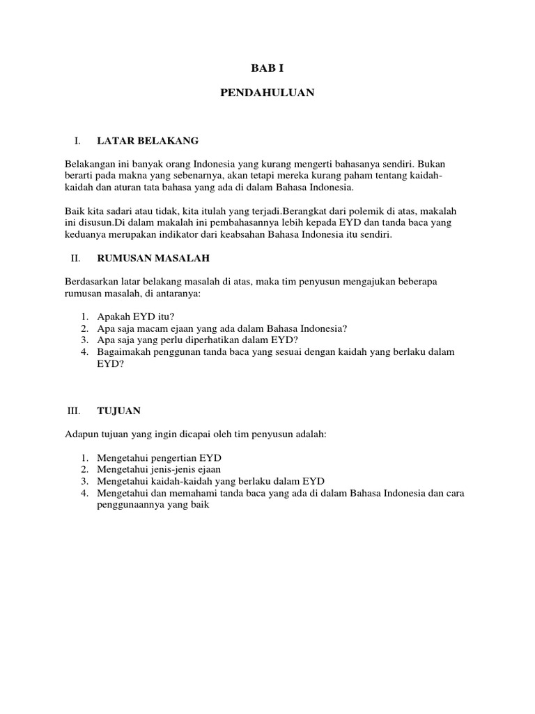 Ejaan Dan Tanda Baca