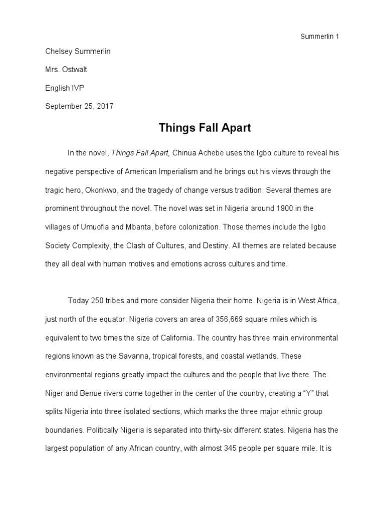 Weebly - Things Fall Apart | PDF | Igbo People | Nigeria