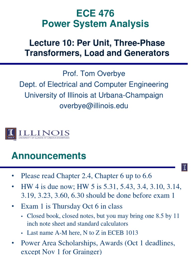 Ece476 2016 Lect10 Pdf Transformer Power Engineering