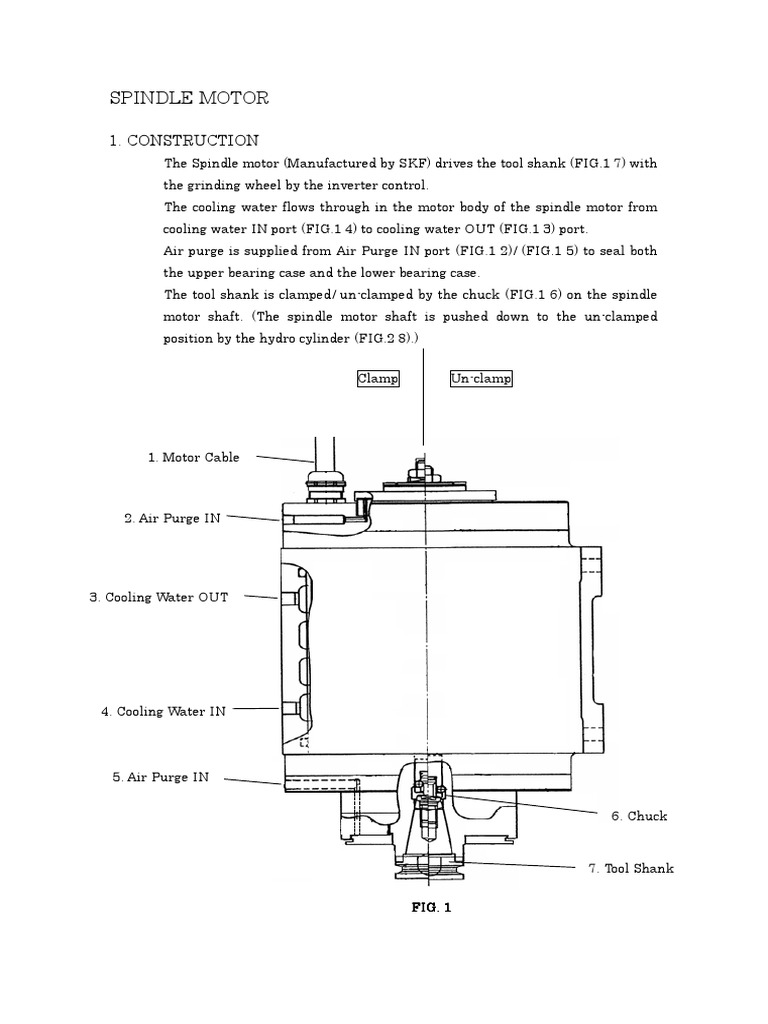 Spindle Motor Operation and Maintenance Guide | PDF | Grinding ...