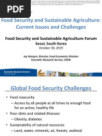 Keynote Speech: Current Issues and Challenges On Food Security by Jay Variyam