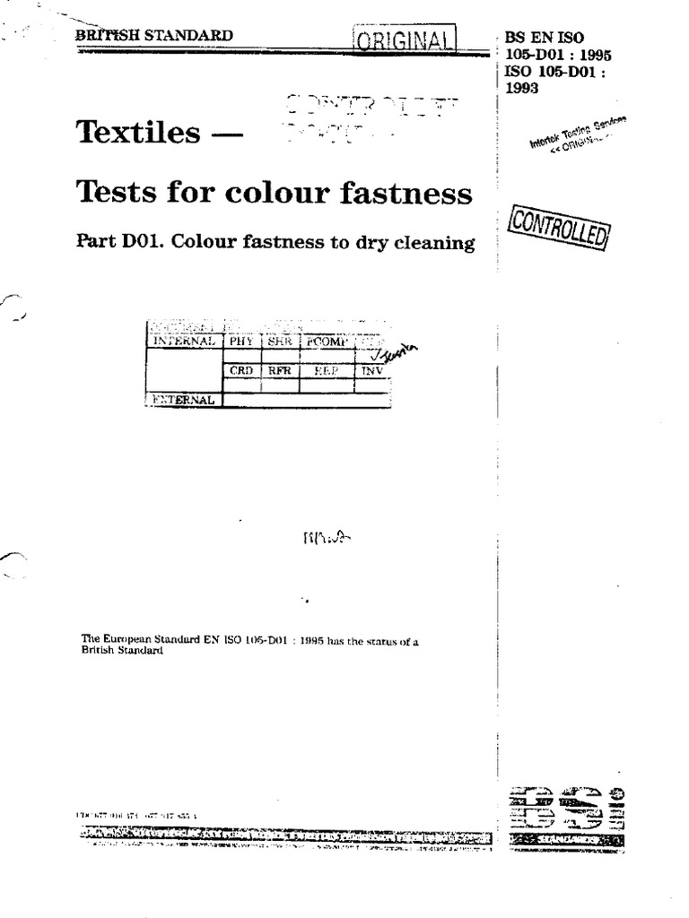 BS en Iso 00105-D01-1995 | PDF