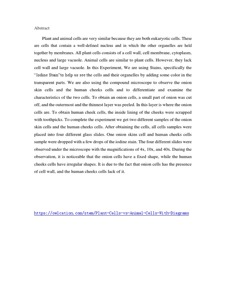 Abstract Lab Report... OCaCC PDF