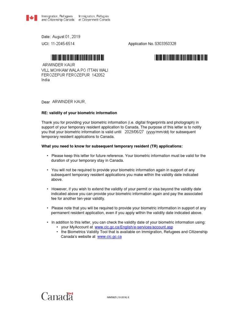 Biometric Validity For 10 Years PDF Travel Visa Passport
