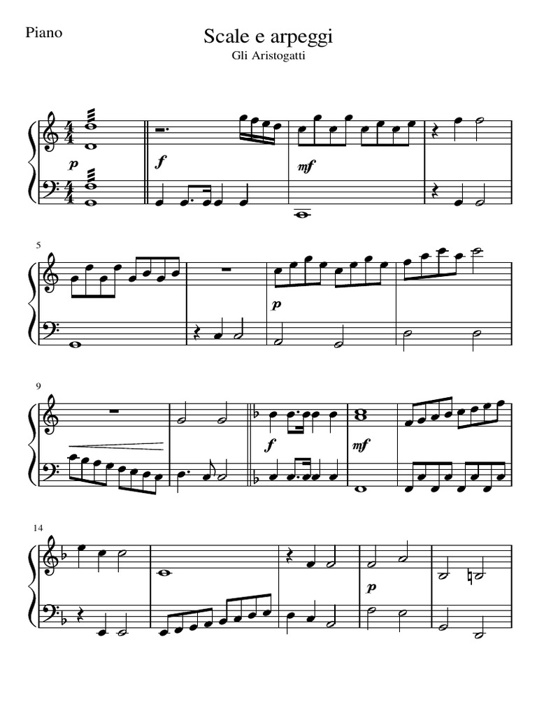 Scales and Arpeggios The AristocatsPiano PDF