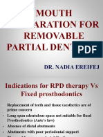 Mouth Preparation for Removable Partial Denture Treatment