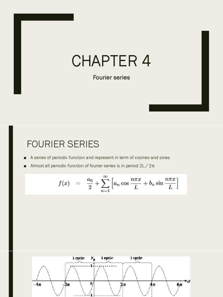 Chapter 4 - Fourier PDF | PDF | Trigonometric Functions | Fourier Series