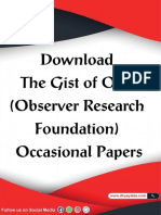 The Gist of ORF Observer Research Foundation Occasional Papers Israels Arms Sales To India Bedrock of A Strategic Partnership