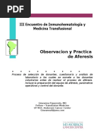 Observacion y Practica de Aferesis