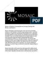 Mosaic AI Machine Learning Bitcoin Leverage Trading With Bitmex, and Binance