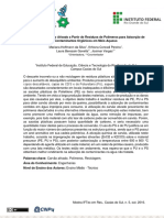 Obtenção de Carvão Ativado A Partir de Resíduos de Polímeros para Adsorção de Contaminantes Orgânicos em Meio Aquoso