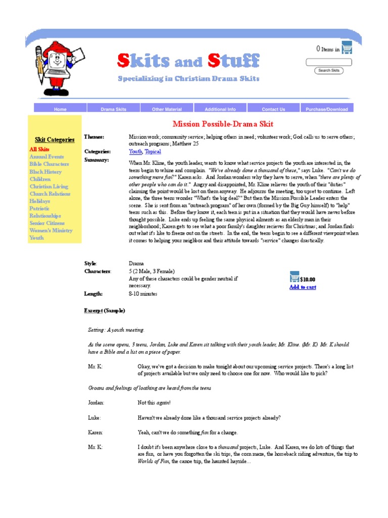 Mission Possible-Drama Skit PDF | PDF | Christian Mission
