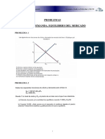 Problemas. Oferta y Demanda. Equilibrio Del Mercado