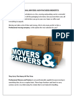 Professional Movers and Packers Benefits