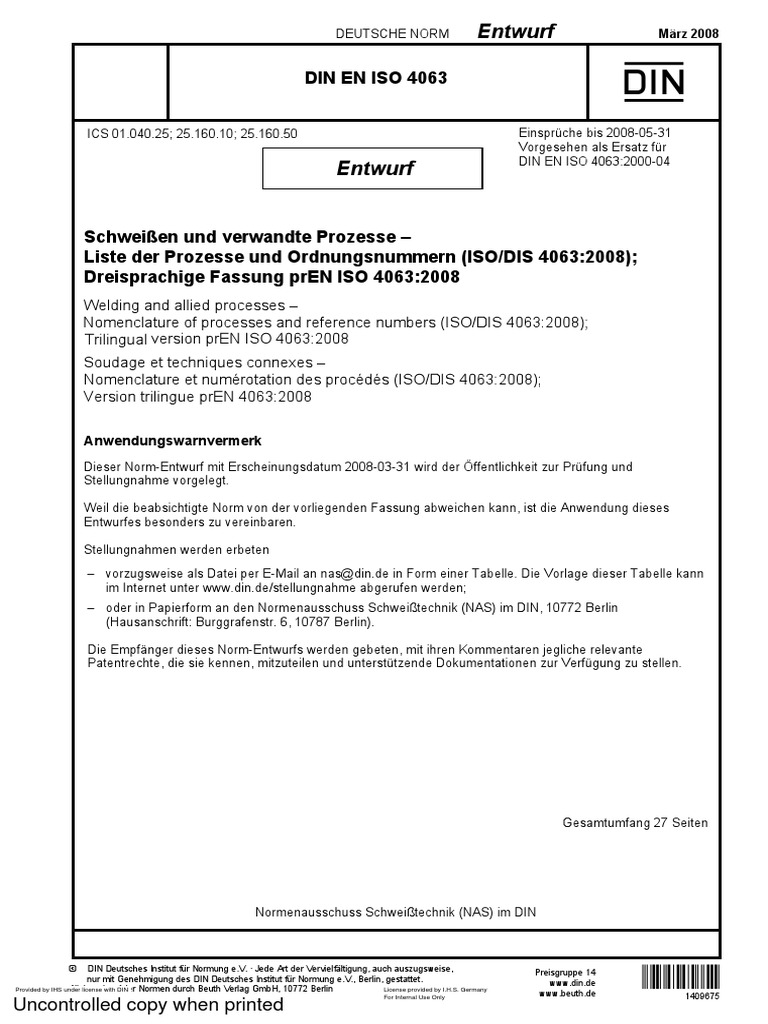 Iso 4063 | PDF