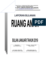 Laporan Bulanan Ruangan ANAK JANUARI 2019