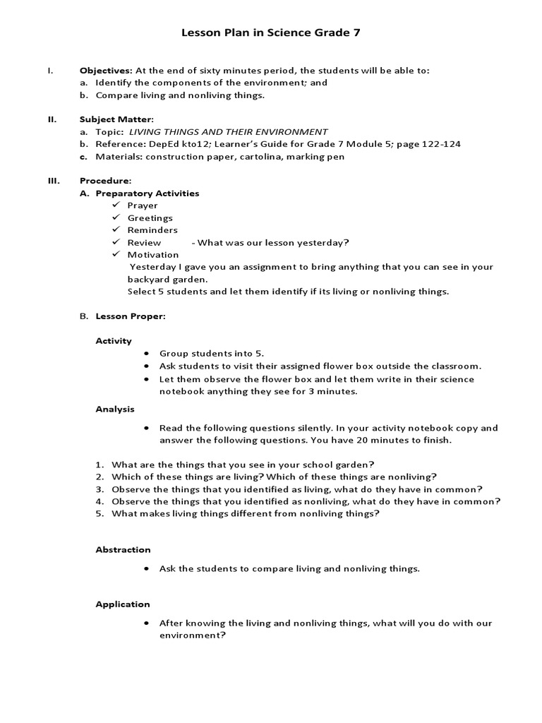 Cot LP PDF Lesson Plan Applied Psychology