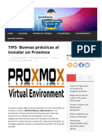 TIPS - Buenas Prácticas Al Instalar Un Proxmox - Sysadmins de Cuba PDF