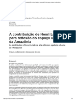 A Contribuição de Henri Lefebvre para Reflexão Do Espaço Urbano Da Amazônia