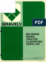 Gravely 800 Series Riding Tractor Illustrated Parts List PDF