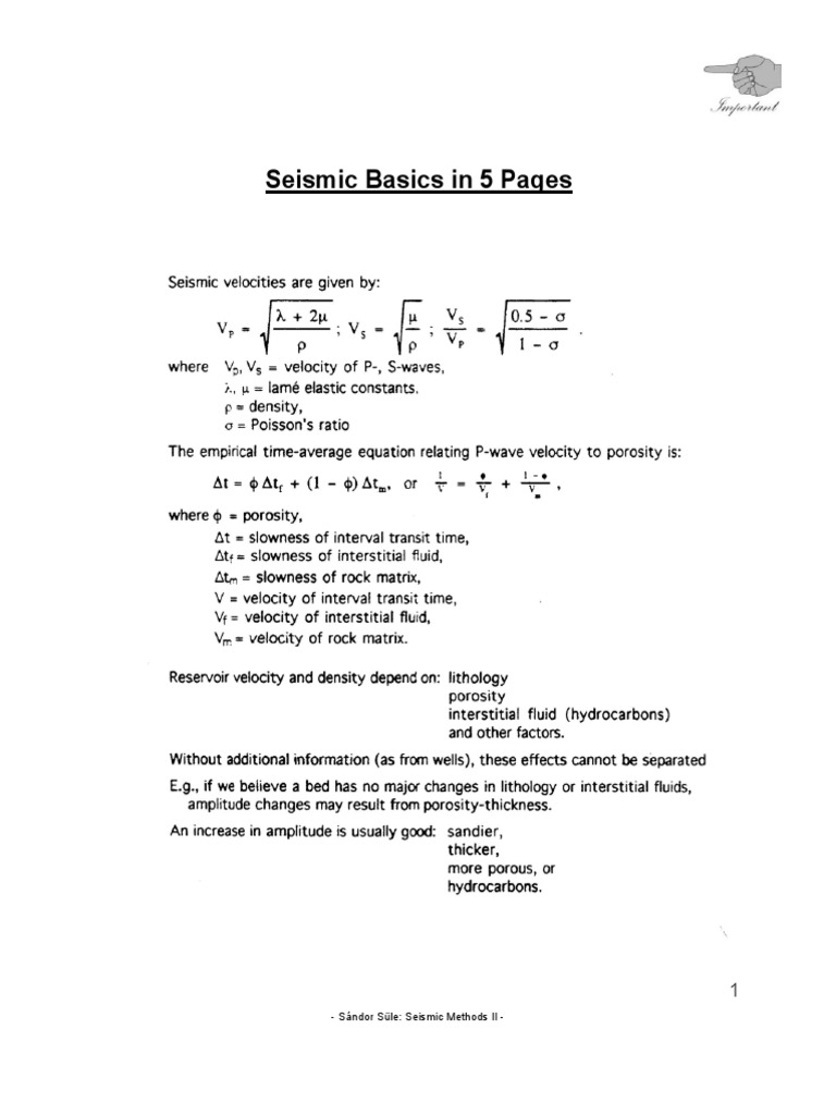 Seismic Reflection and Attributes Explained | PDF | Reflection ...