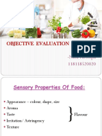 OBJECTIVE EVALUATION OF FOOD SENSORY PROPERTIES