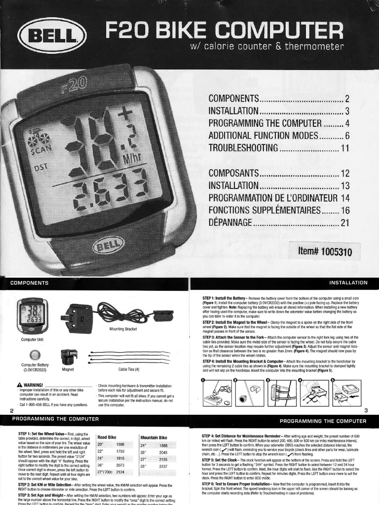 bell bike computer