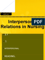 Interpersonal Relations in Nursing