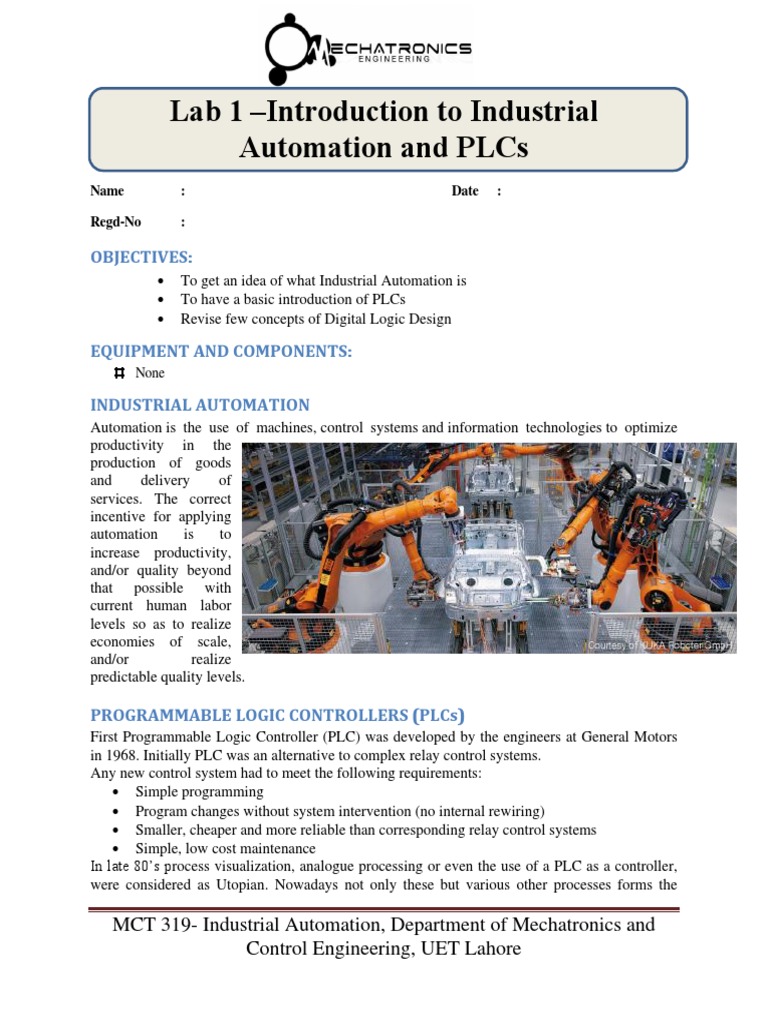 Introduction to Industrial Automation and PLCs | PDF | Programmable ...
