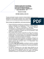Informe General Proyecto PAFEM 2019