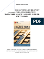 Analog Ic Design With Low Dropout Regulators Second Edition Hardcover March 18 2014 by Gabriel Rincon Mora PDF