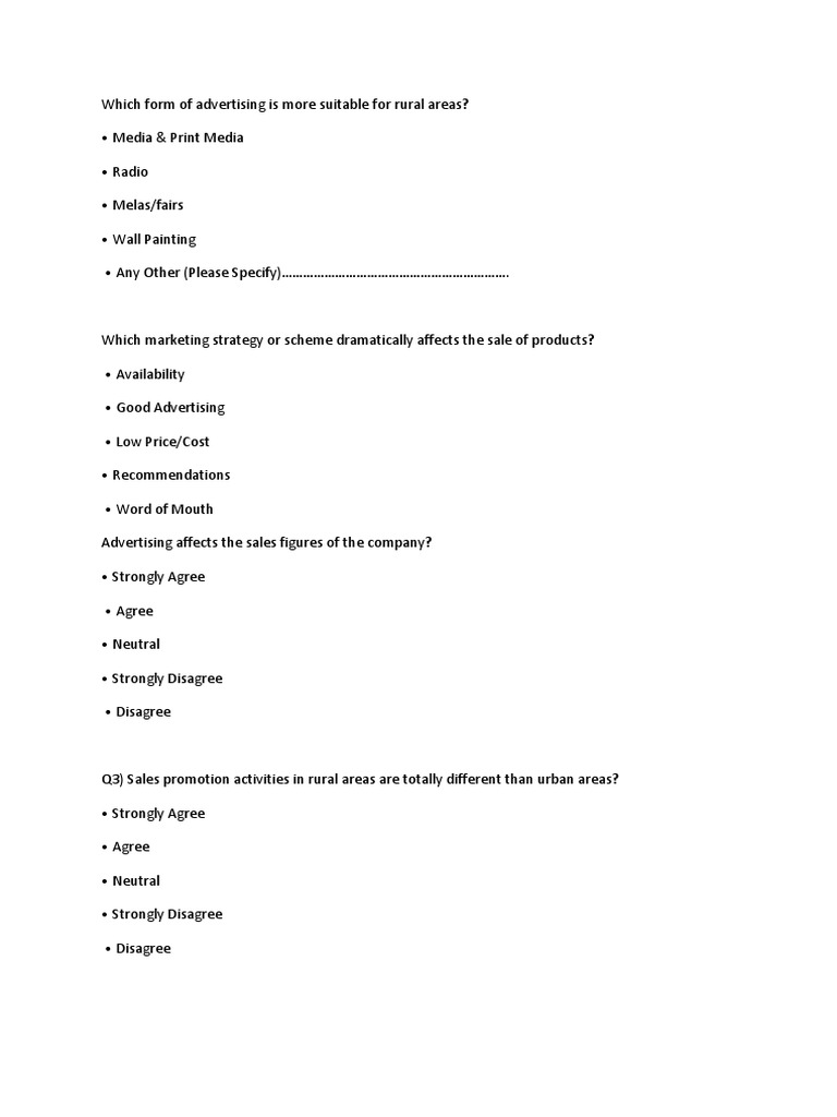 Another Questionnaire | PDF