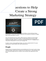 25 Questions to Help You Build a Strong Marketing Strategy