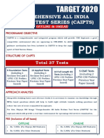 Dhyeya IAS UPSC IAS CSE Prelims Test Series 2020 Detailed Schedule