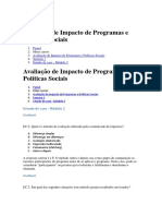 Avaliação de Impacto de Programas e Políticas Sociais