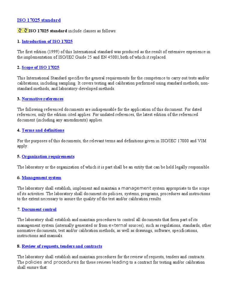 ISO 17025 Standard Calibration Verification And Validation