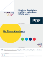 MyWipro Overview - Attendance Efforts Leave