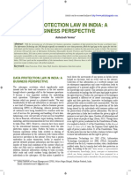 Data Protection Law in India A Business PDF