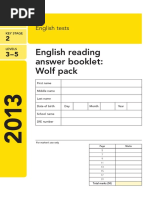 2013 KS2 Reading Answer Booklet PDF