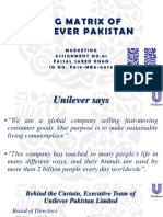 BCG Matrix of Unilever Pakistan