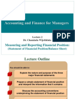 Week 1 Fundamentals and The Statement of Financial Position - The Balance Sheet