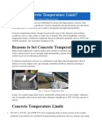 What is Concrete Temperature Limit