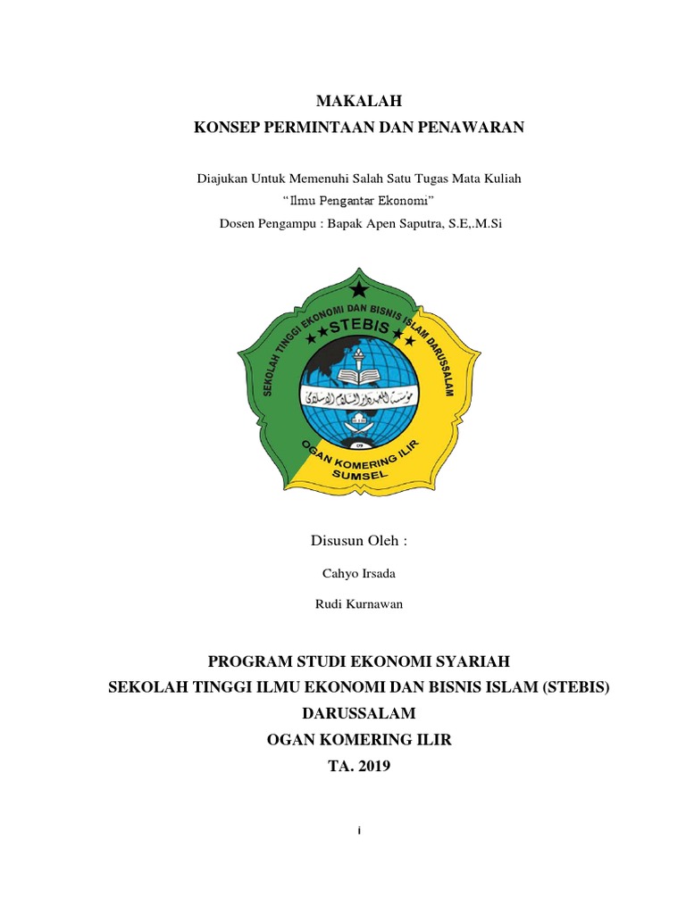 Makalah Konsep Elastisitas Ekonomi