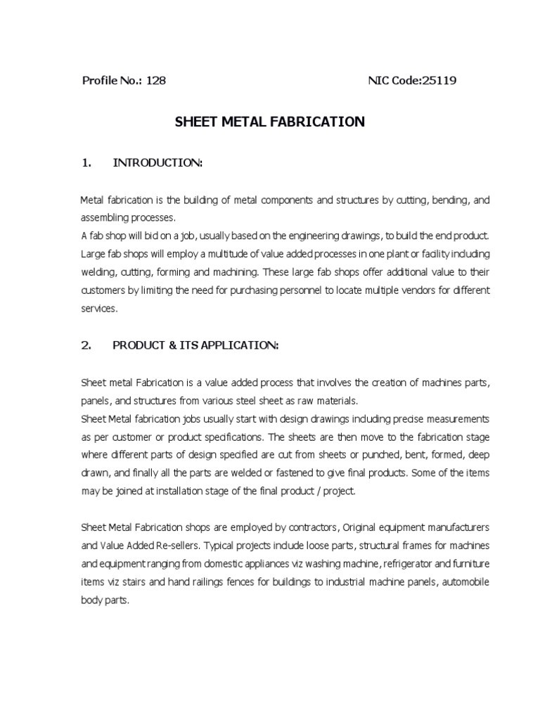 DPR Sheet Metal Fabrication PDF Sheet Metal Metal Fabrication