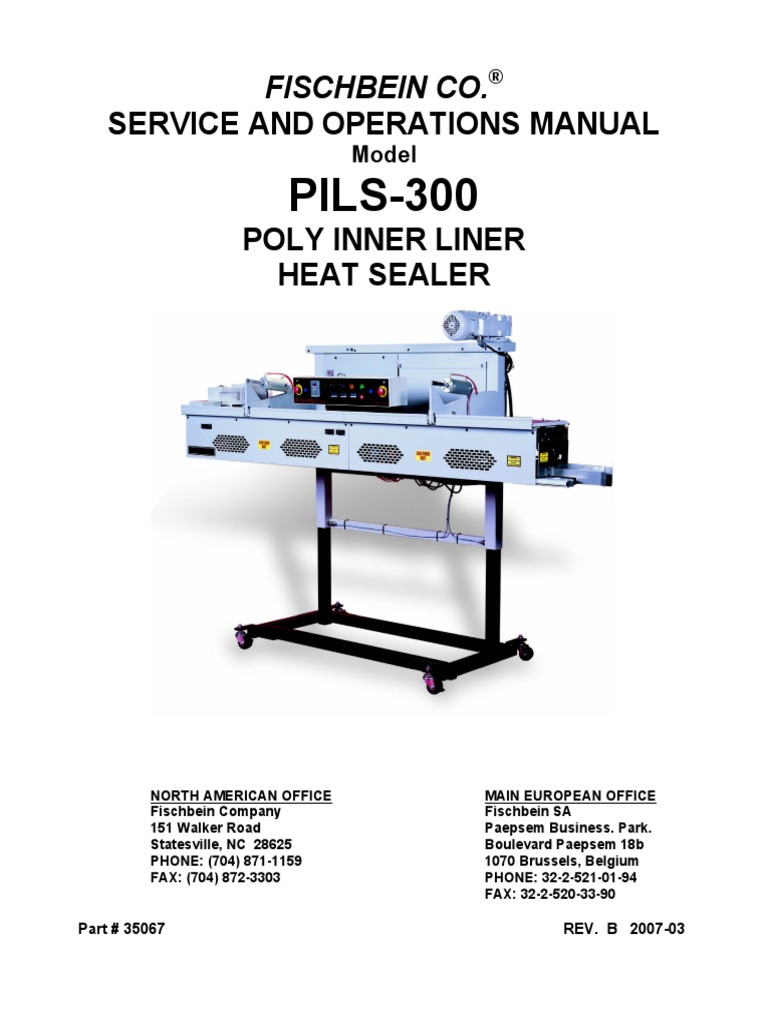 Pils-300 Manual | PDF | Belt (Mechanical) | Manufactured Goods